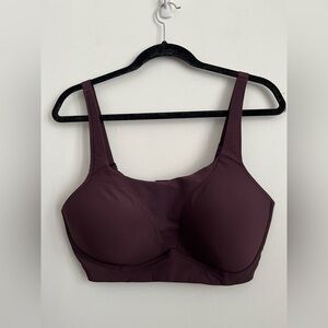 Lululemon Women Burgundy Red Run Times Sports Athletic Bra High Support 38DD